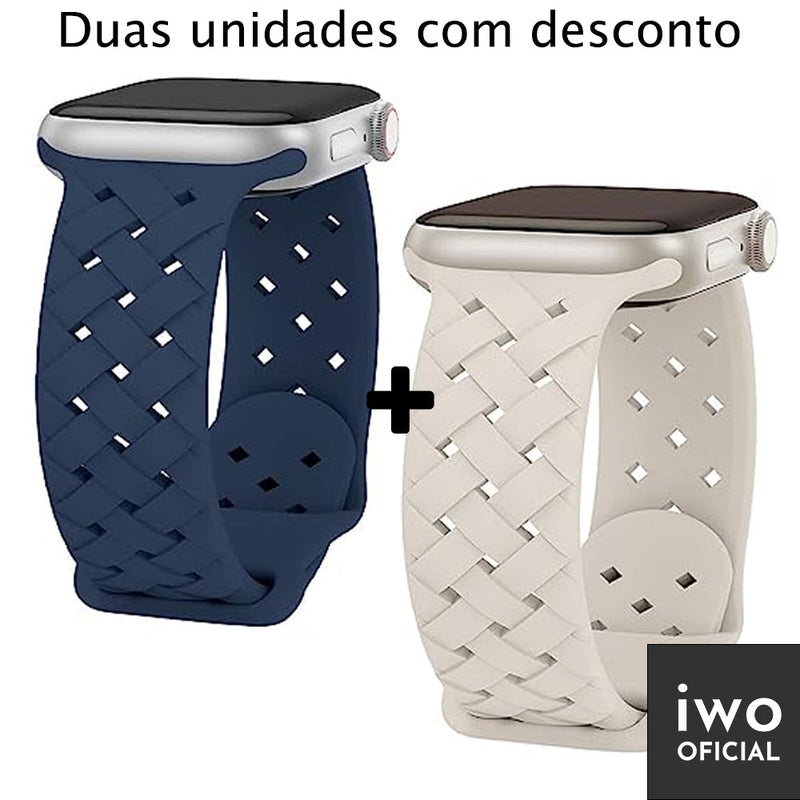 Pulseira Silicone Trançado (16 Cores) - Iwo Oficial